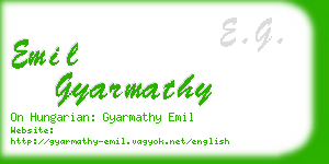 emil gyarmathy business card